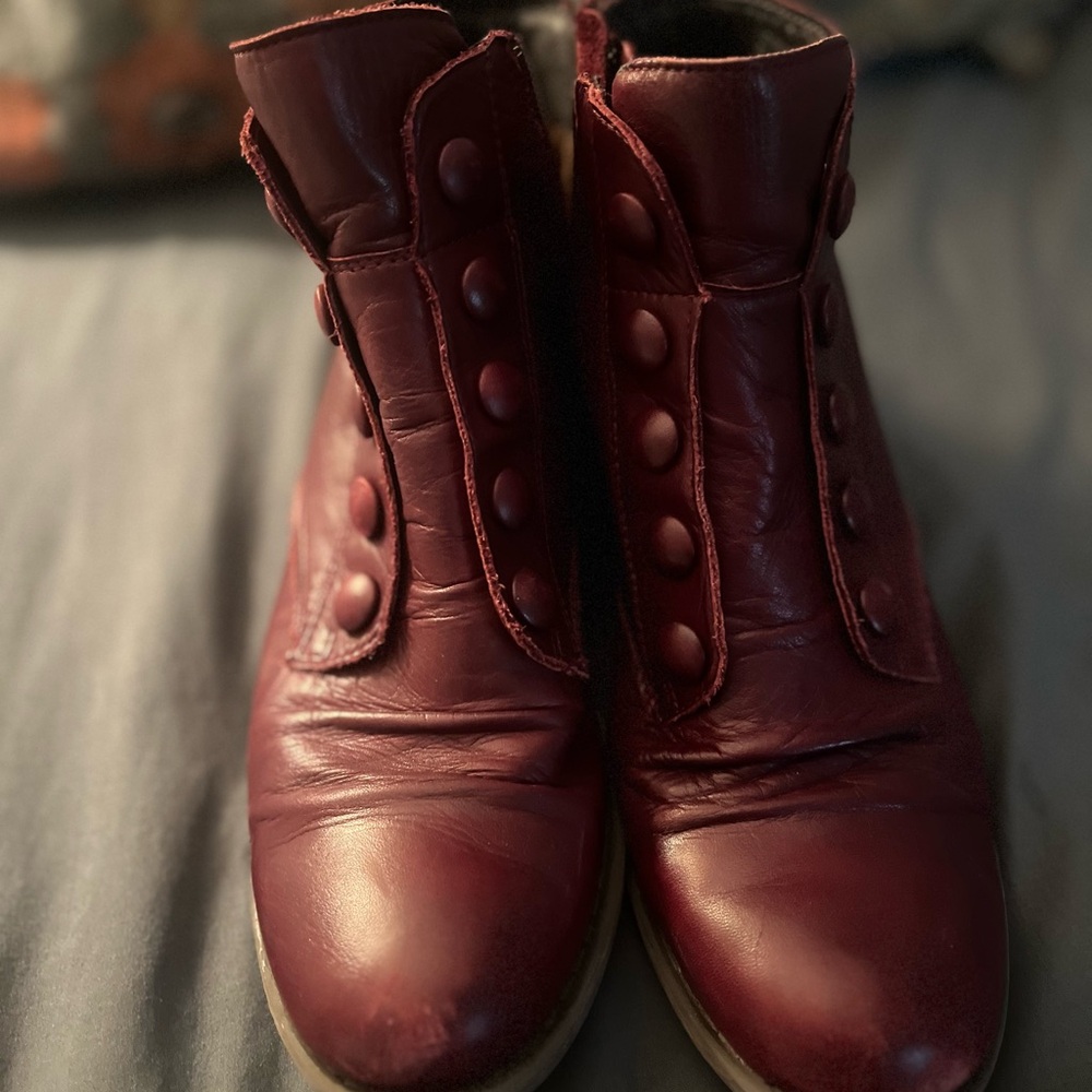 Miz Mooz Bordeaux Boots, Size 9